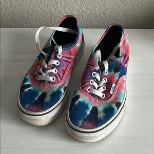 Vans Pink and Blue Tie-Dye Sneakers